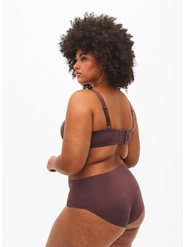 Devoted by Zizzi Push-up Bra 'Ldebbie' in Brown