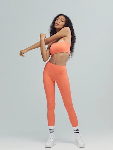 DRILLS Apparel Skinny Leggings 'ACTIVE Scrunch Leggings' in Orange