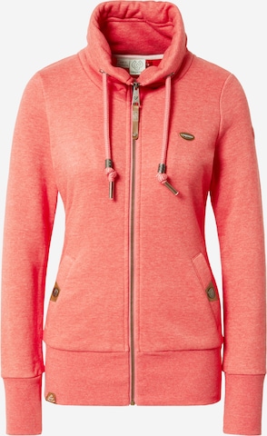 Ragwear Zip-Up Hoodie 'RYLIE' in Red: front