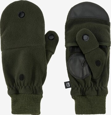 Brandit - Guantes con dedos en verde: frente