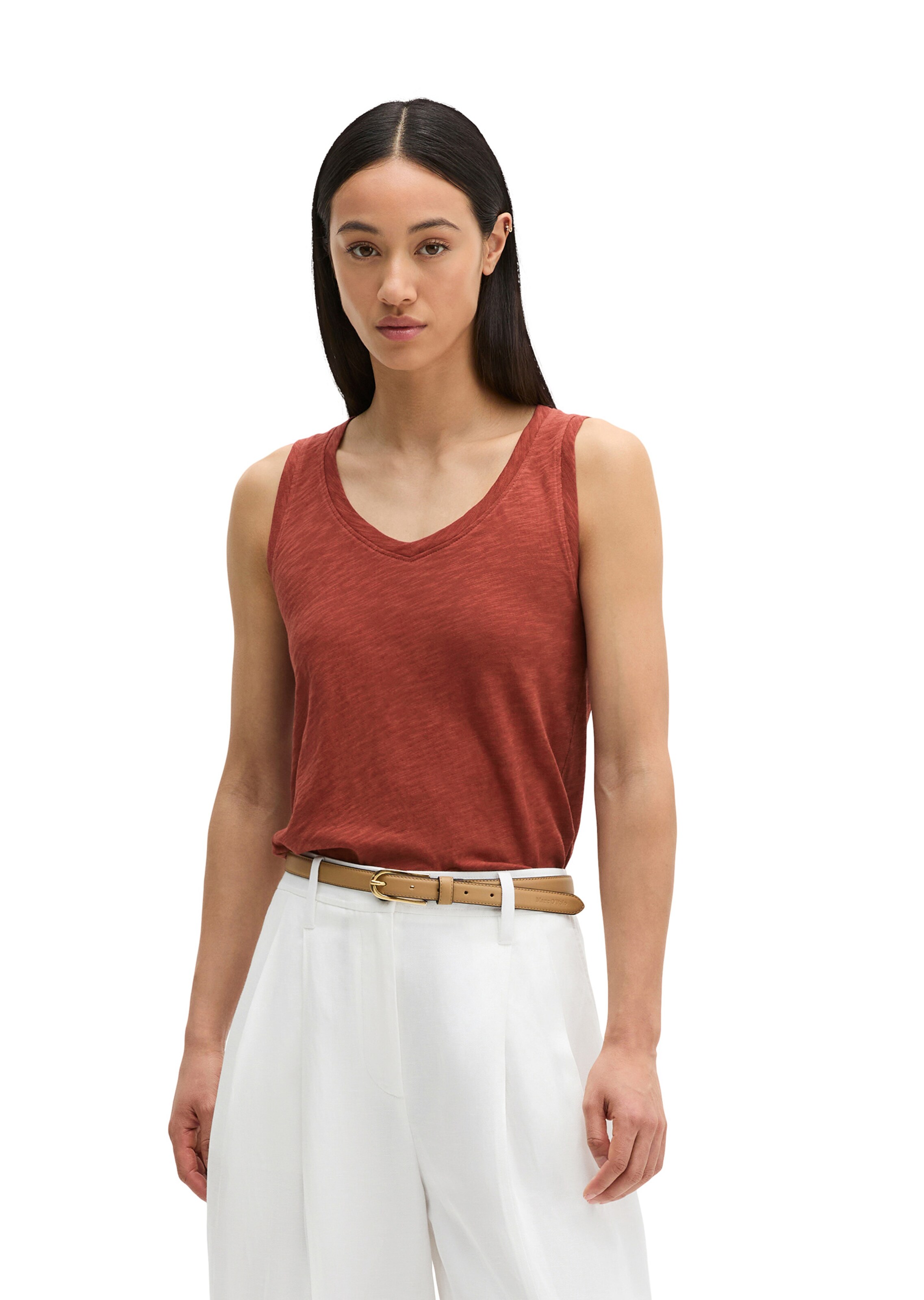 Marc O'Polo Top in Rood: voorkant