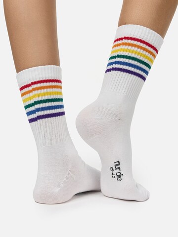Chaussettes ' Good Vibes Motiv Statement Socken Tennissocken ' Nur Die en mélange de couleurs