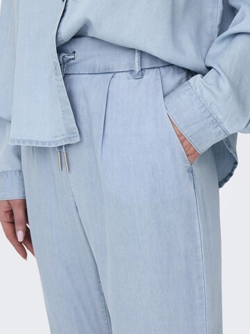 ONLY Tapered Bandplooibroek 'ONLPoptrash' in Blauw