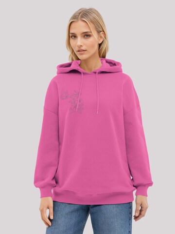 F4NT4STIC Sweatshirt 'Schmetterling Blumen bestickt' in Pink: front