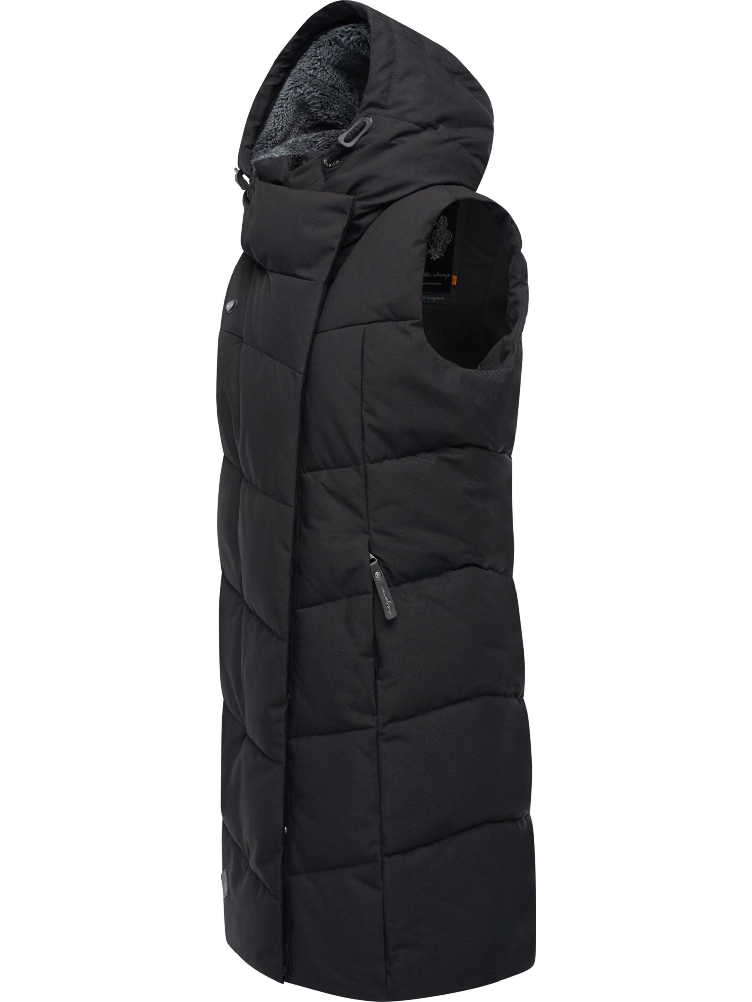 Ragwear Spordivest 'Pavla', värv must: eest vaates