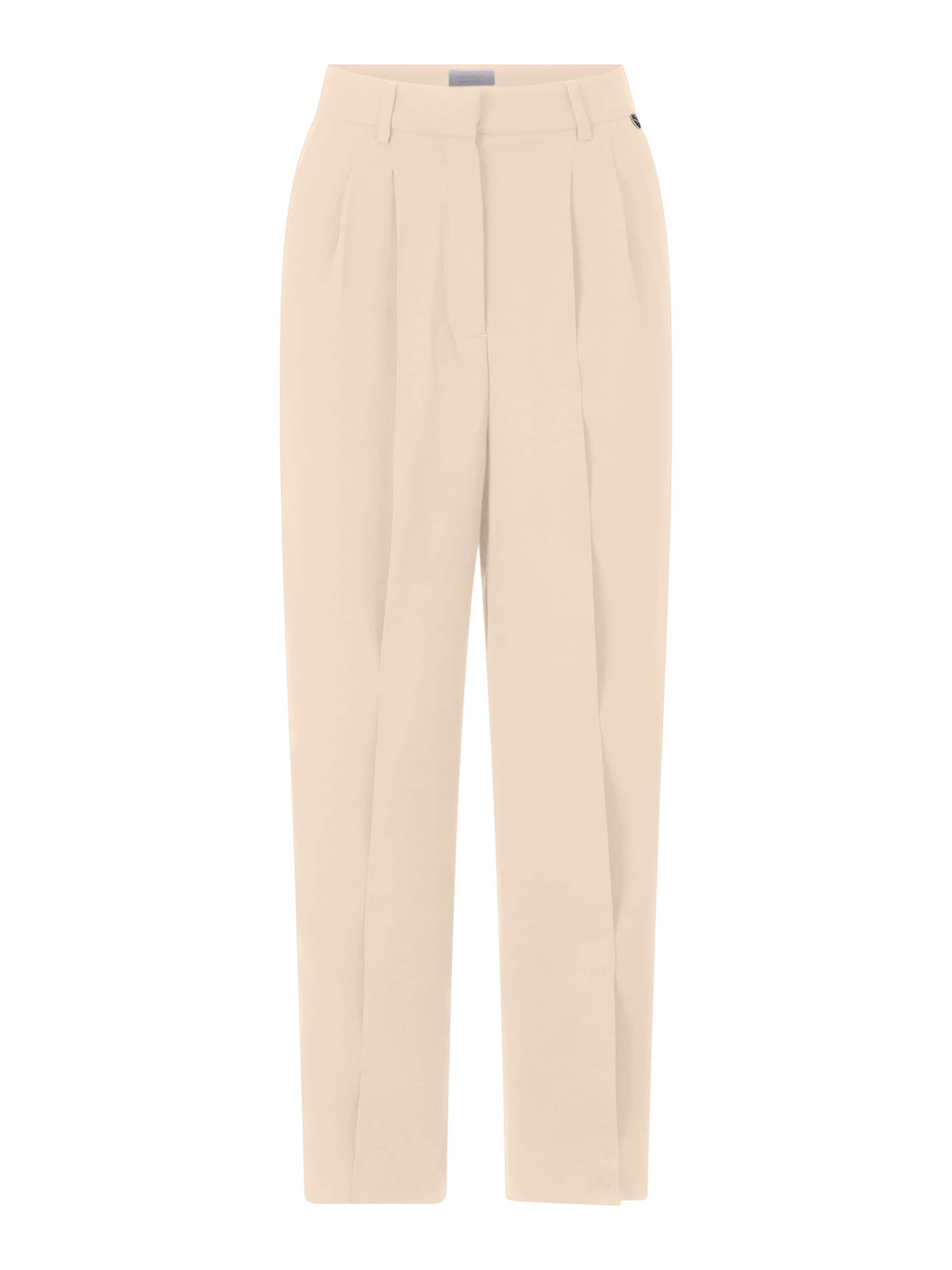 Largi Pantaloni cutați de la Rich & Royal pe bej: față