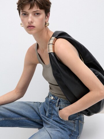 MANGO Knitted top 'RIRI' in Grey