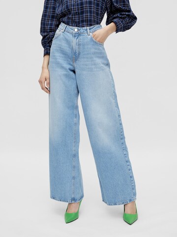 ONLY Wide leg Jeans 'Vela' in Blauw: voorkant