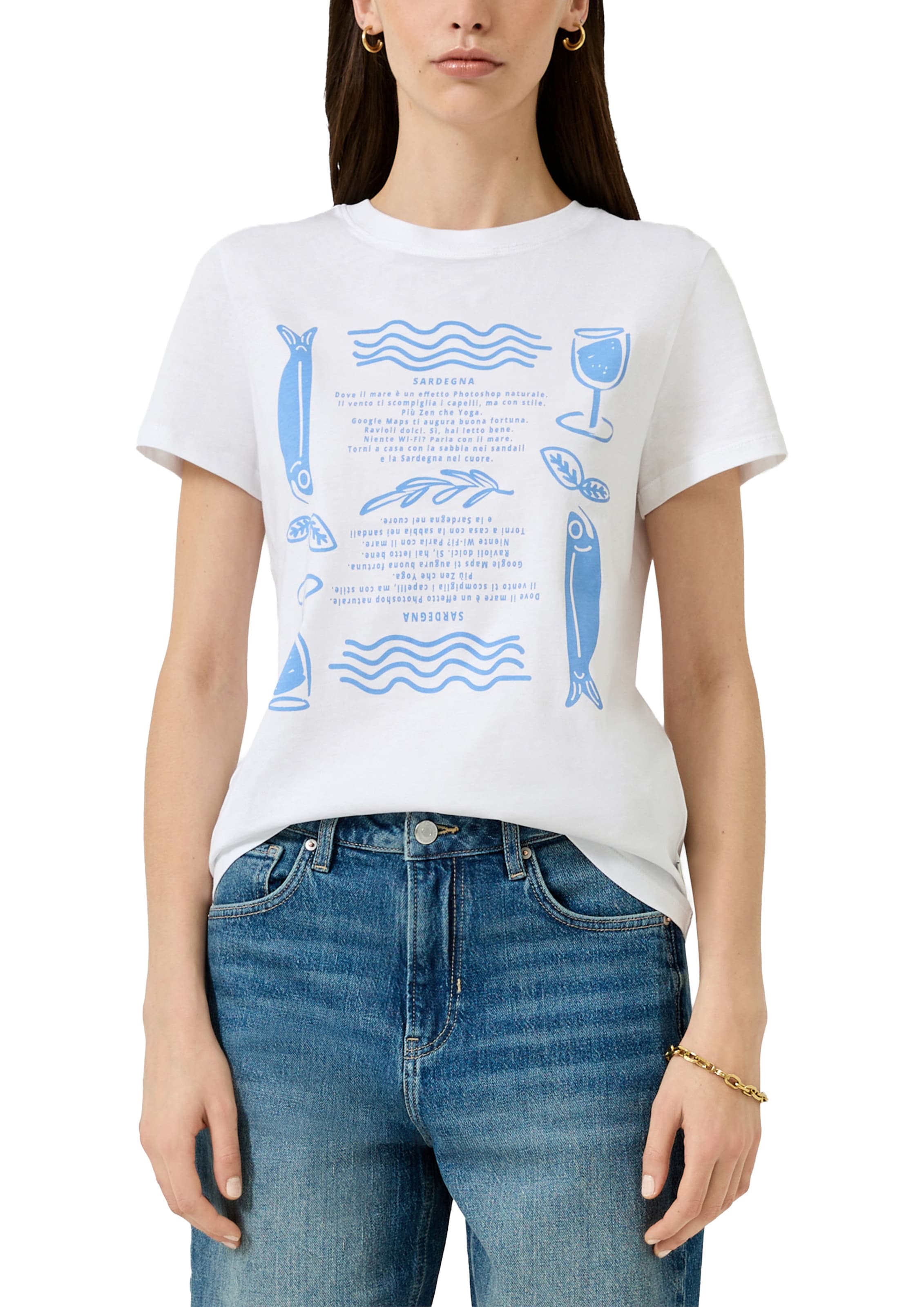 T-shirt QS en blanc