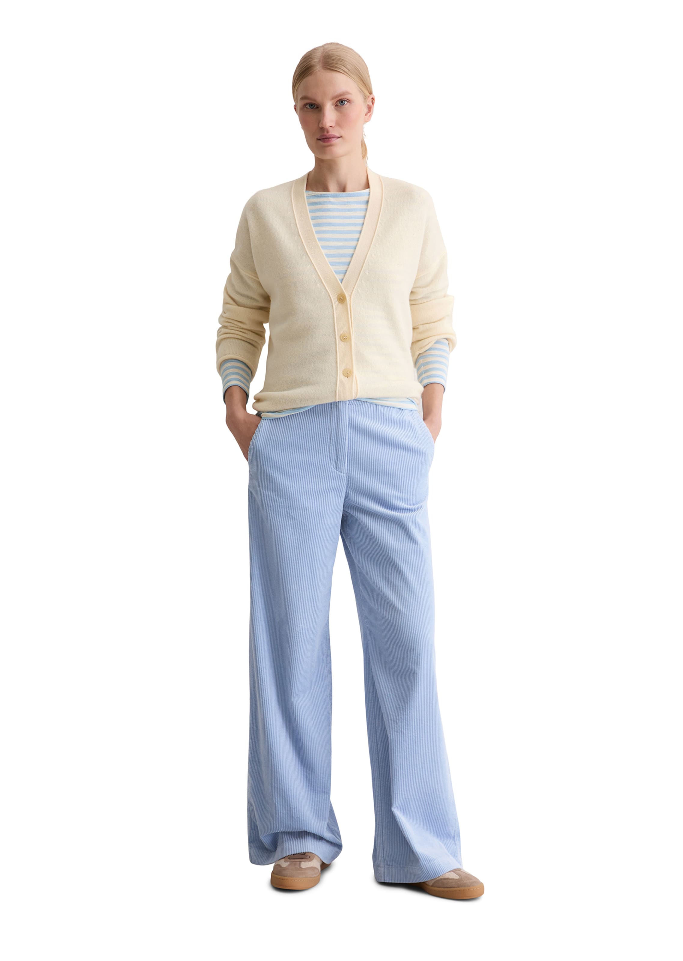 Marc O'Polo Wide leg Trousers in Blue