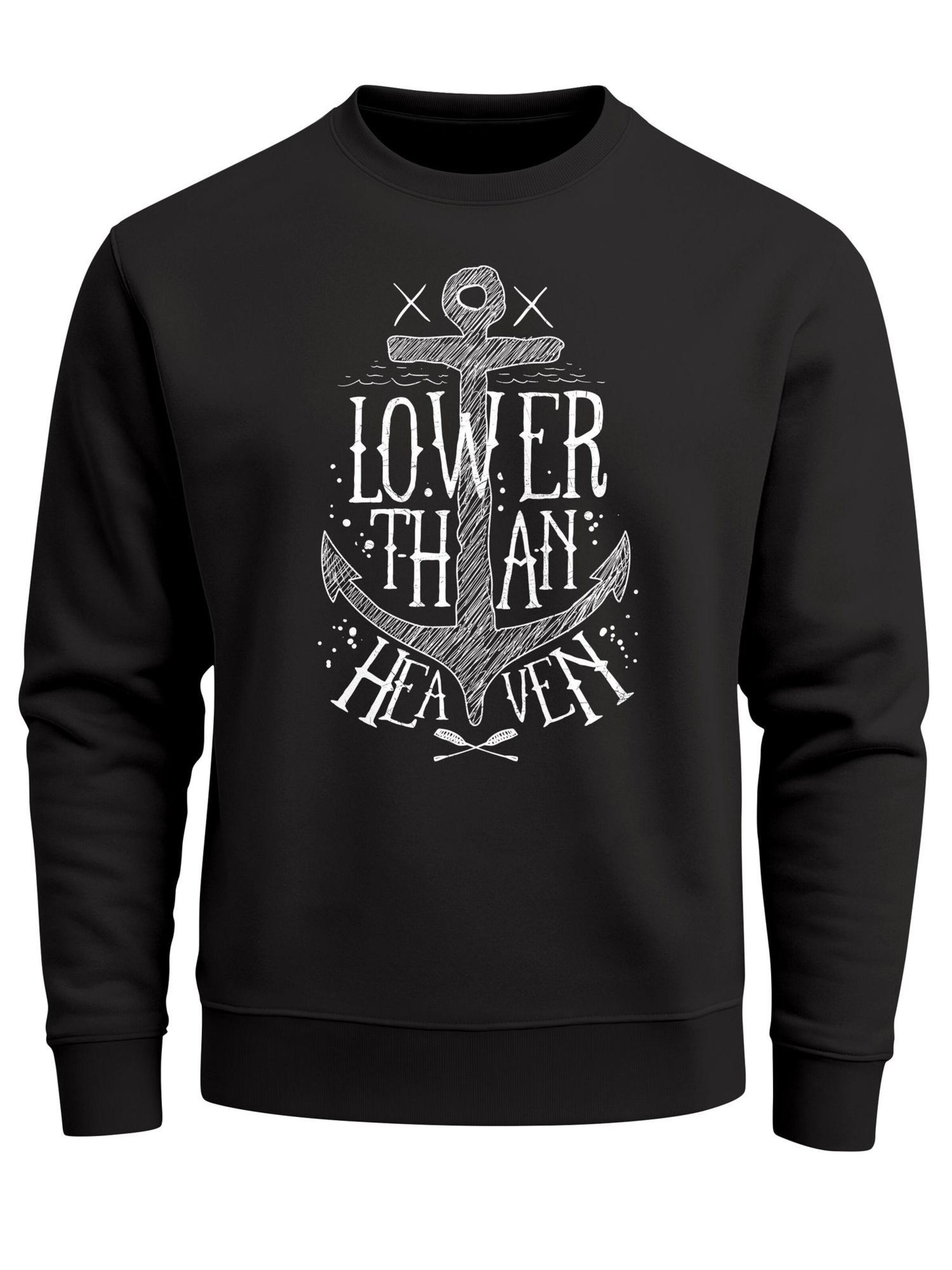 Neverless Sweatshirt 'Lower than heaven' in Black: front