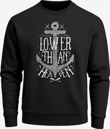 Neverless Sweatshirt 'Lower than heaven' in Black: front