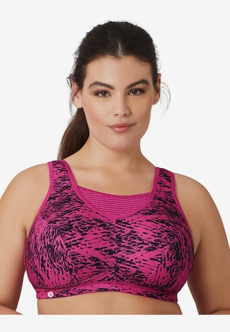 GLAMORISE Bralette Sports Bra 'Elite' in Pink: front