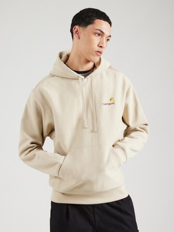 Carhartt WIP - Sudadera 'American Script' en beige: frente