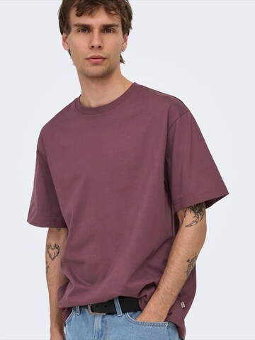 Only & Sons T-Shirt 'ONSFRED' in Rot