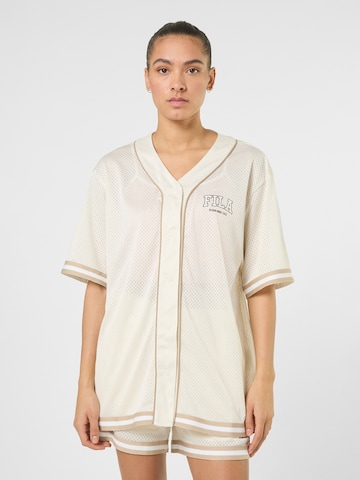 Maglietta 'VILLANOVA oversized mesh baseball shirt' di FILA in bianco: frontale
