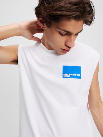 Tricou de la KARL LAGERFELD JEANS pe alb