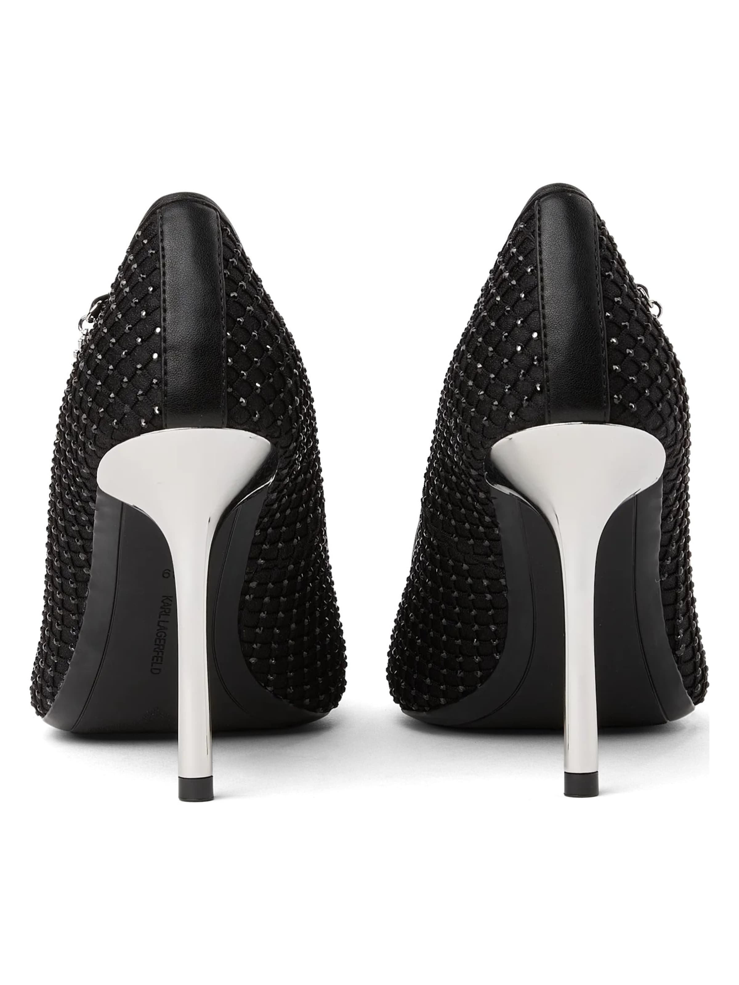 Pumps ' Sarabande Mesh-Pumps mit Edelsteinen ' de la Karl Lagerfeld pe negru