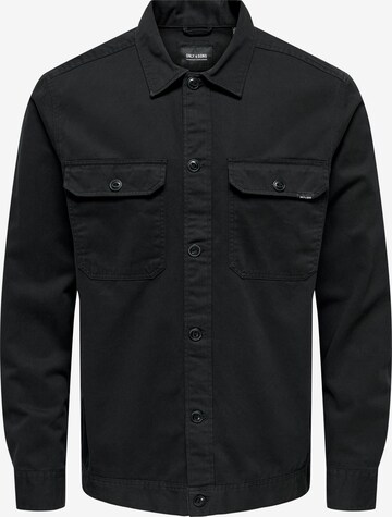 Only & Sons Regular fit Between-season jacket 'SILVIO' in Black: front