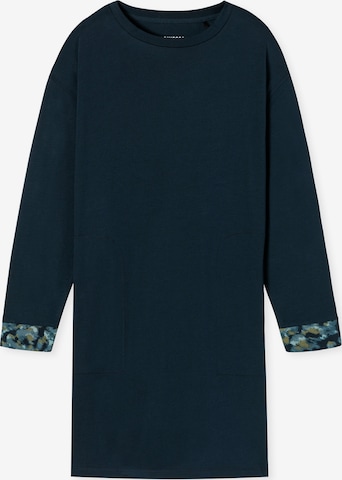 SCHIESSER Pajama Shirt in Blue: front