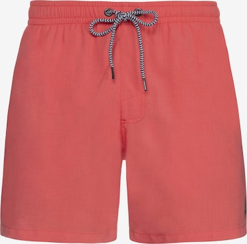PROTEST Board Shorts 'DAVEY' in Red: front