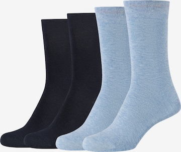 camano Socks in Blue: front