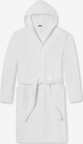 SCHIESSER Bademantel lang 'Essentials' in Weiß: Vorderseite