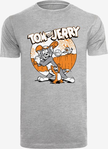 Maglietta 'Tom and Jerry Play Baseball' di F4NT4STIC in grigio: frontale