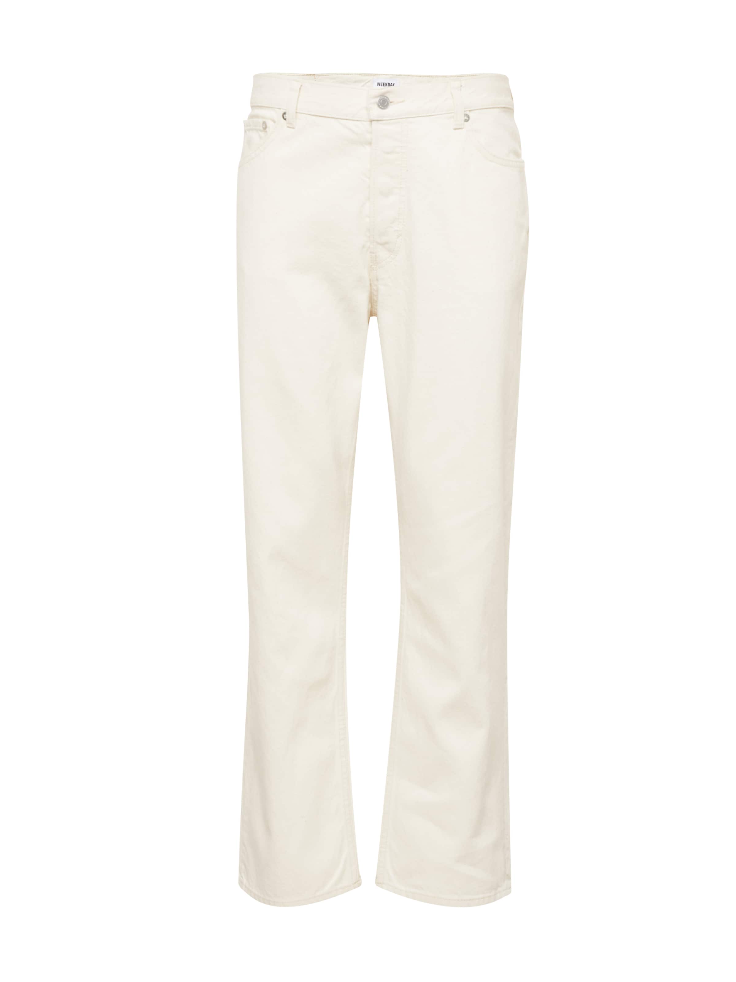 Regular Jean WEEKDAY en beige : devant