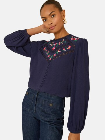 love & roses Bluza | modra barva: sprednja stran