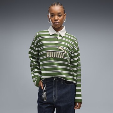 T-shirt oversize 'Essentials Elevated No.1' PUMA en vert : devant
