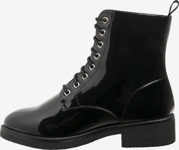 Urban Classics Lace-Up Ankle Boots in Black: front