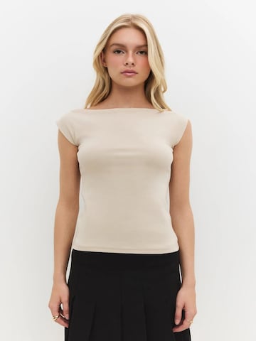 No Matter What Bluse in Beige: Vorderseite