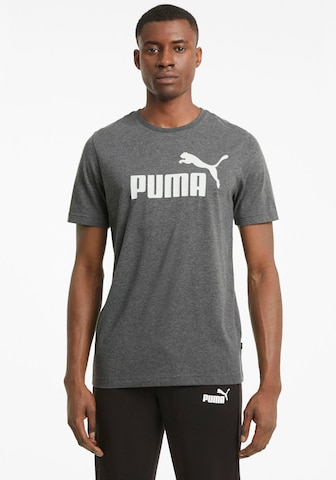 PUMA Performance Shirt 'Essentials Heather' in Black: front