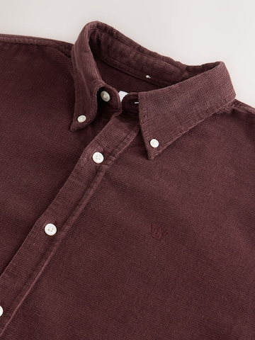 Next Regular fit Button Up Shirt in Red