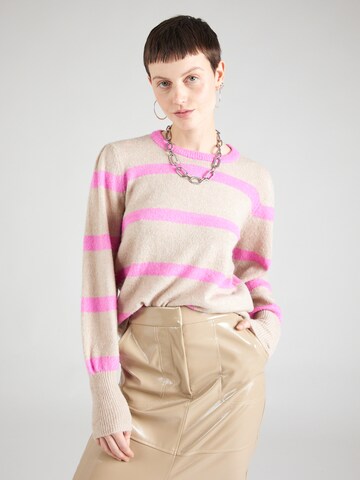 Pull-over 'DUSTY' ICHI en rose : devant