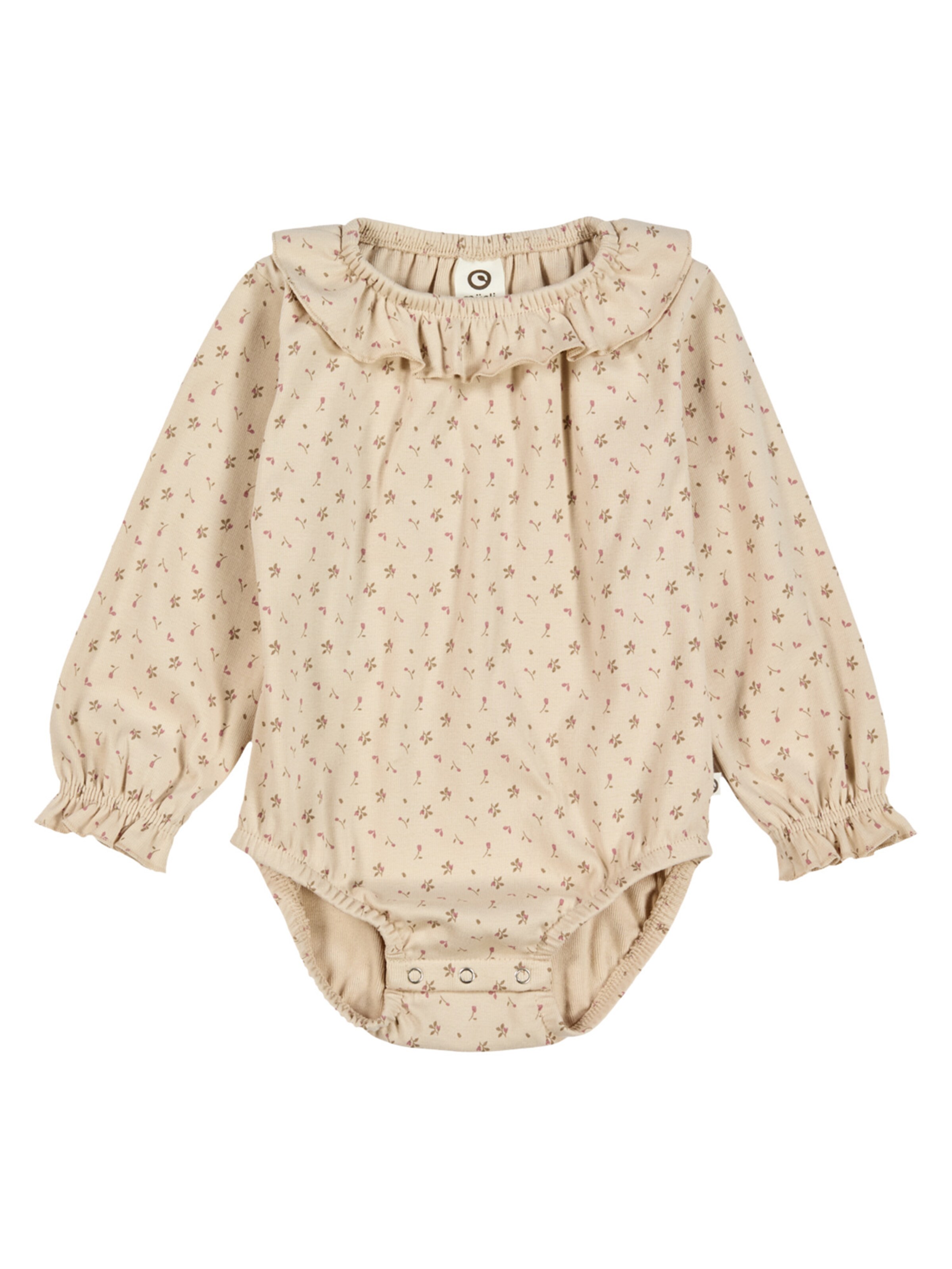 Barboteuse / body Müsli by GREEN COTTON en beige : devant