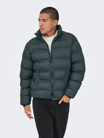 Only & Sons Зимняя куртка 'ONSUNION' в Черный: спереди