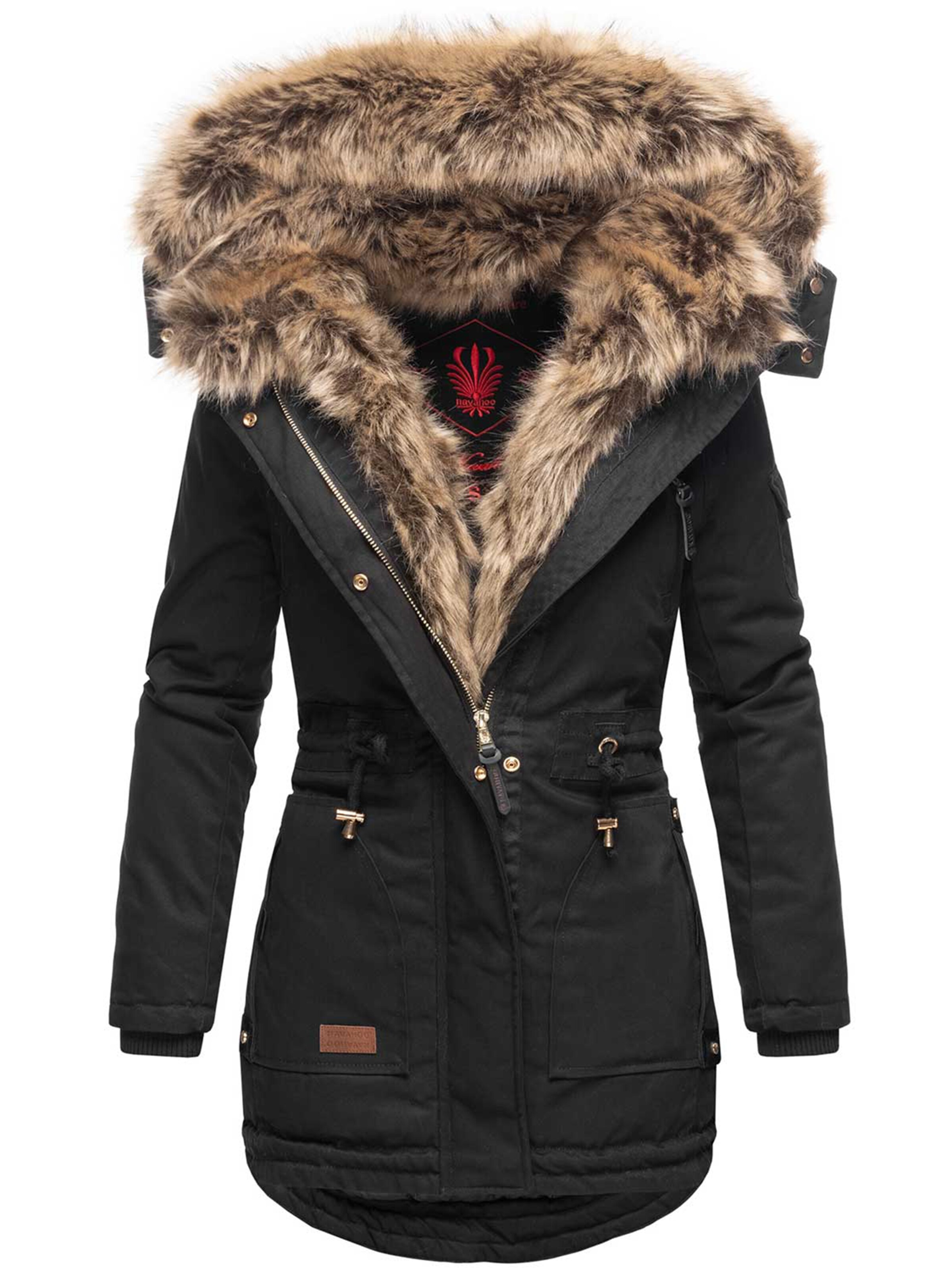 NAVAHOO Parka 'Daria' in Schwarz: Vorderseite