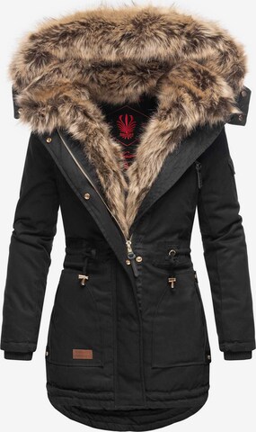 NAVAHOO Winterparka 'Daria' in Zwart: voorkant