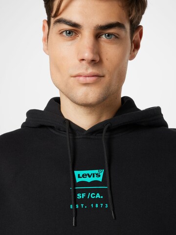 LEVI'S ® Средняя посадка Свитшот 'Relaxed Graphic Hoodie' в Черный