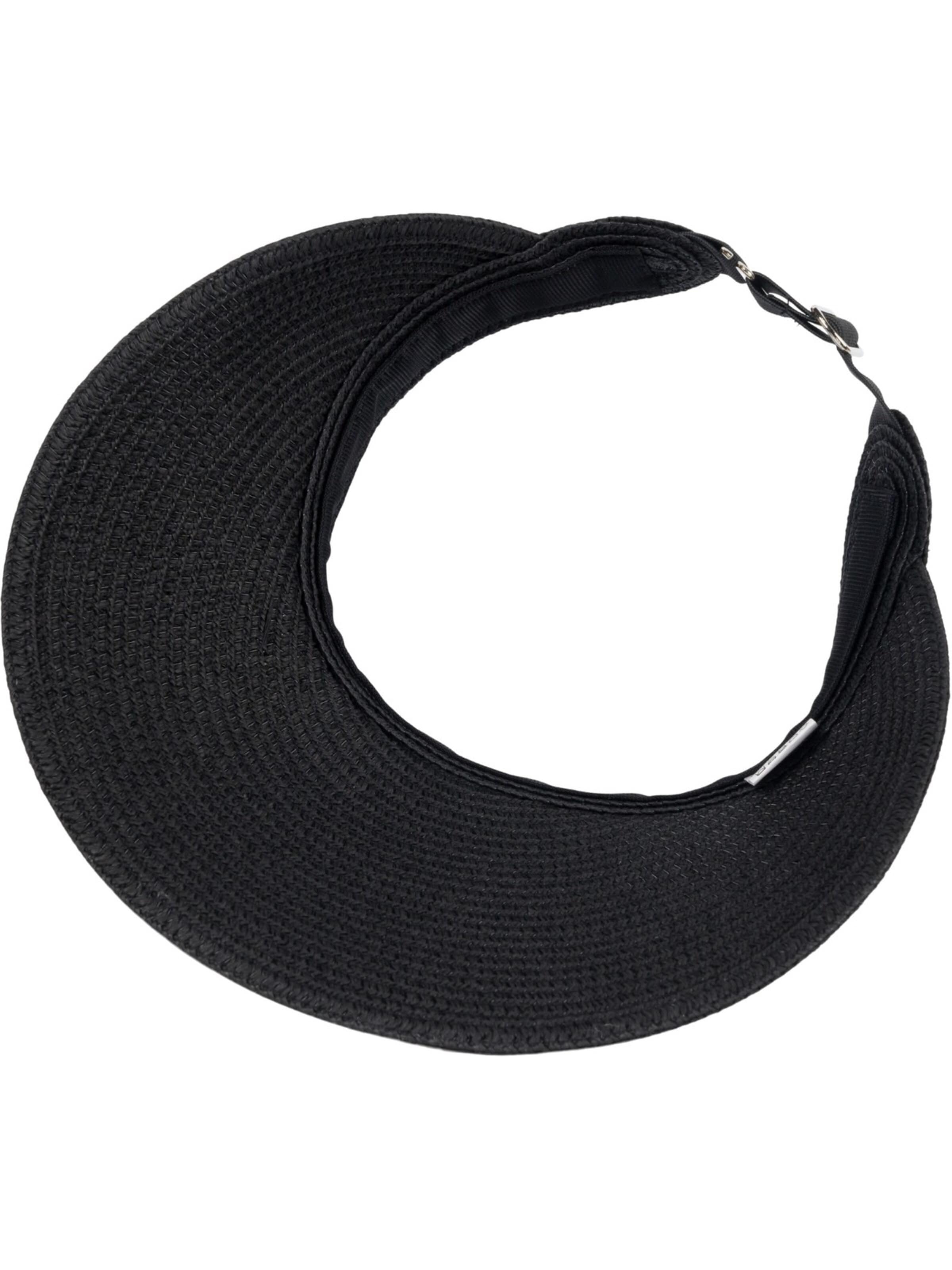 styleBREAKER Cap 'Papierstroh Visor Cap Einfarbig'‌ in Schwarz