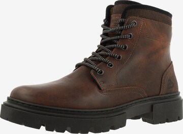 BULLBOXER Lace-Up Boots in Brown: front