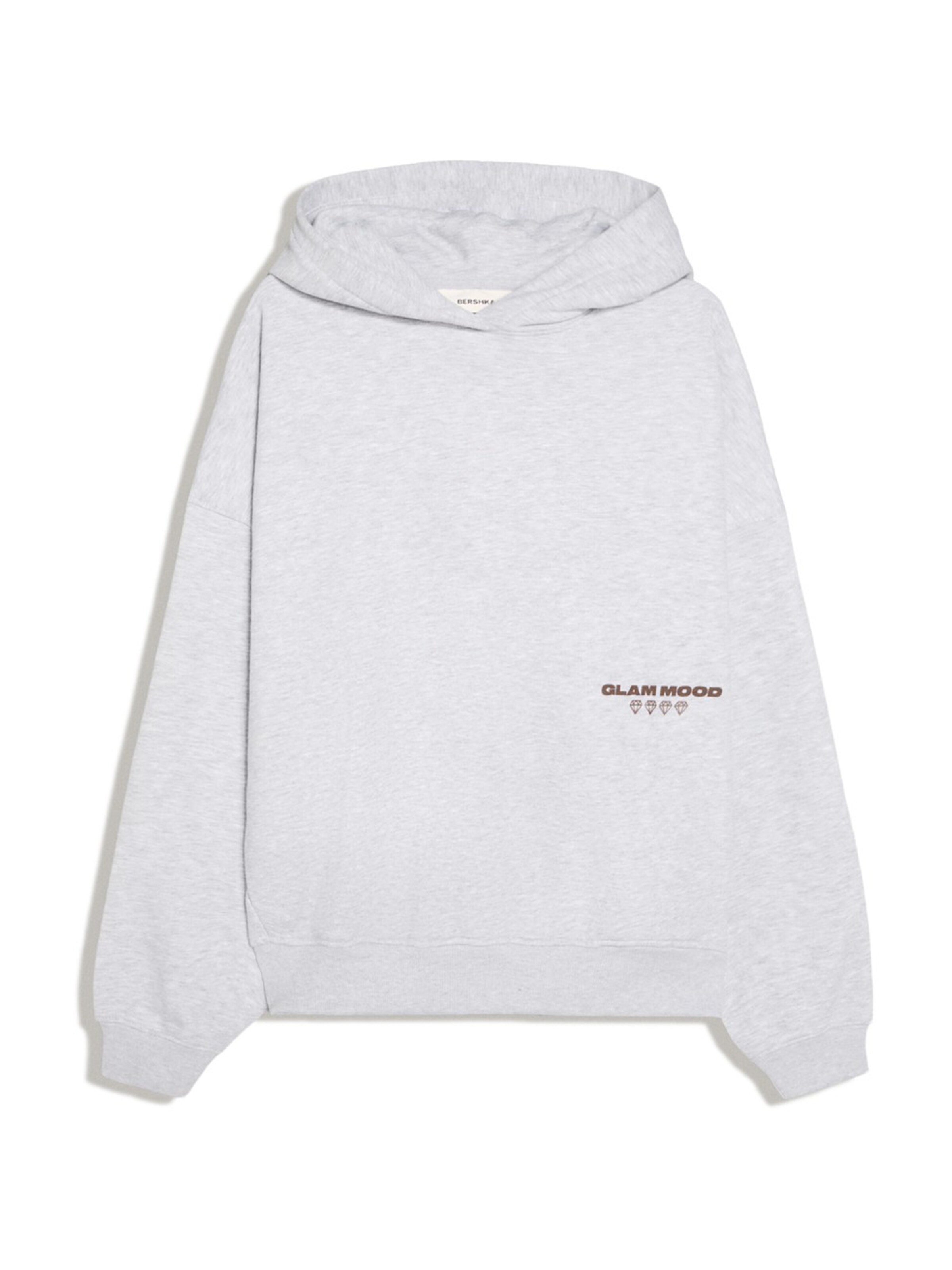 Bershka Sweatshirt in Grey: front