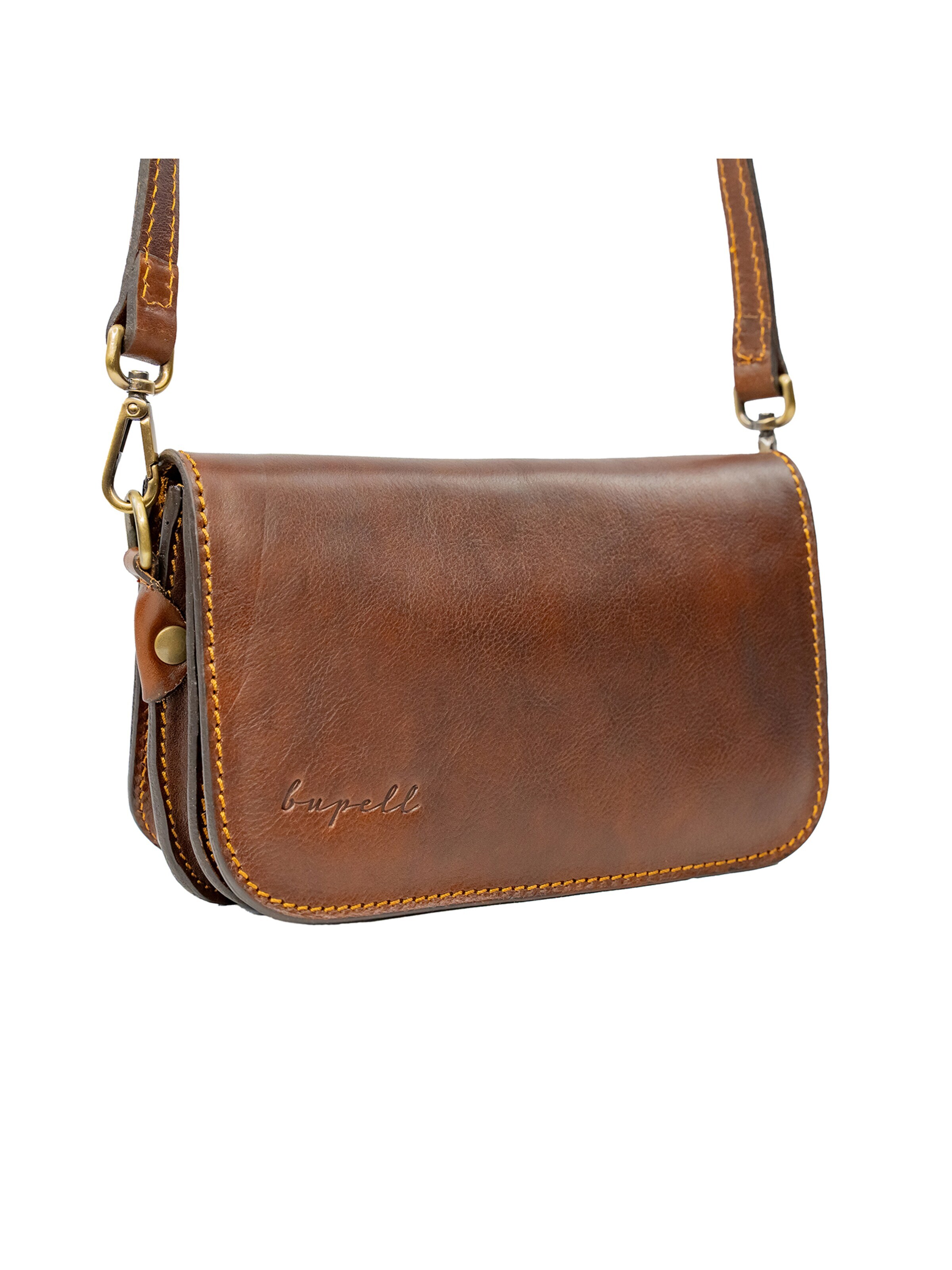 bupell Schultertasche 'Cinzia'‌‌‌‌‌‌‌‌‌ in Braun: Vorderseite