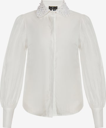 faina - Blusa em branco: frente