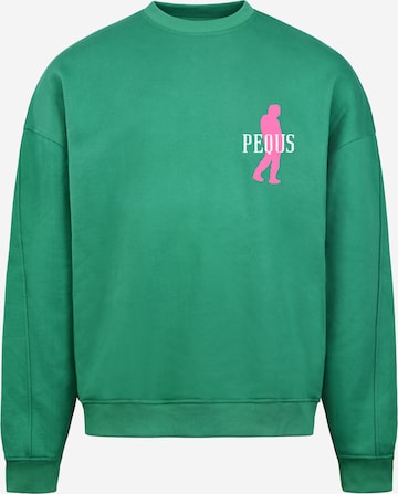 Pequs Sweatshirt 'Artist or Killer' in Grün: predná strana