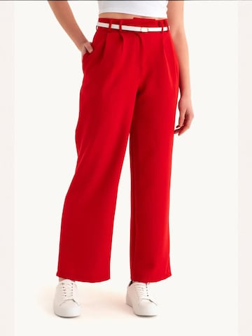 Hiccup Wide leg Trousers in Red