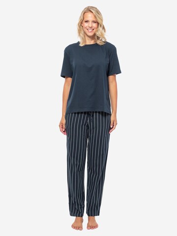 SCHIESSER Pyjama 'Organic Cotton' in Blauw