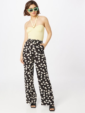 TAIFUN Wide leg Broek in Zwart